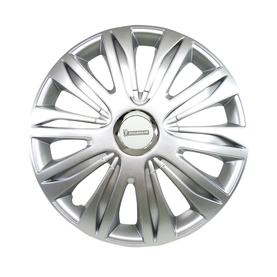 Lot De 4 Enjoliveurs Altium 15 Pouces - Chrome Et Noir - Fabriqué En France - Pour Jantes Voiture