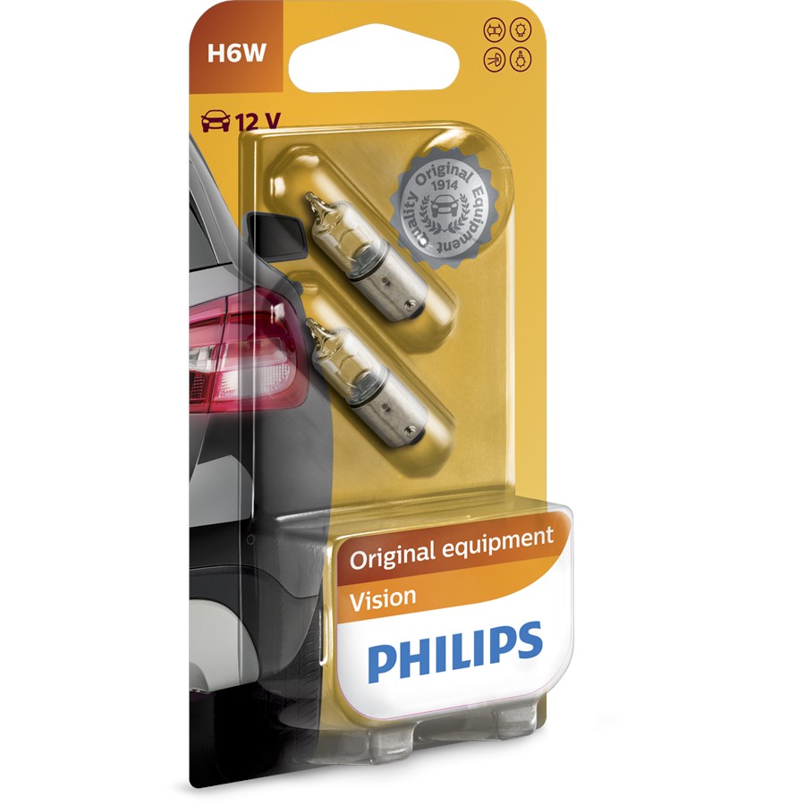 2 Lampen PHILIPS H6W Auto5