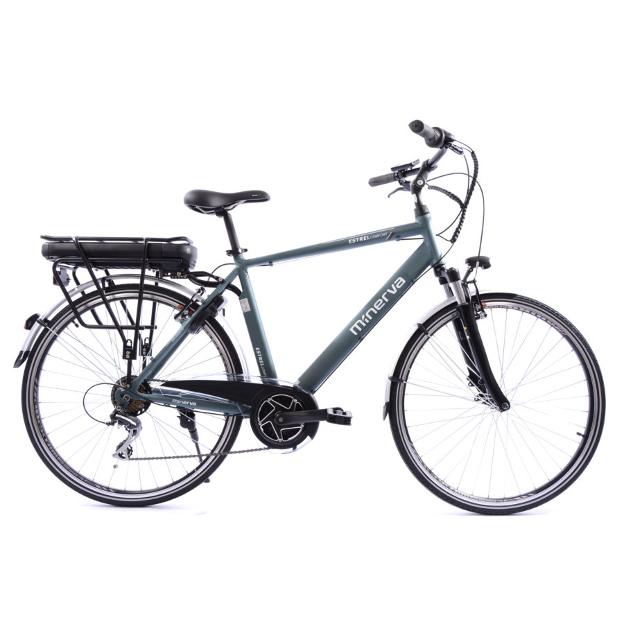 Elektrische fiets Minerva Estrel middenmotor groen heren Auto5.be