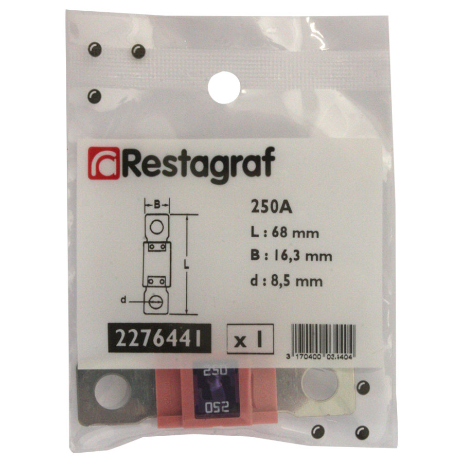 15 Ampère Glaszekering - 32 x 6,3 mm - max. 32V - 10st