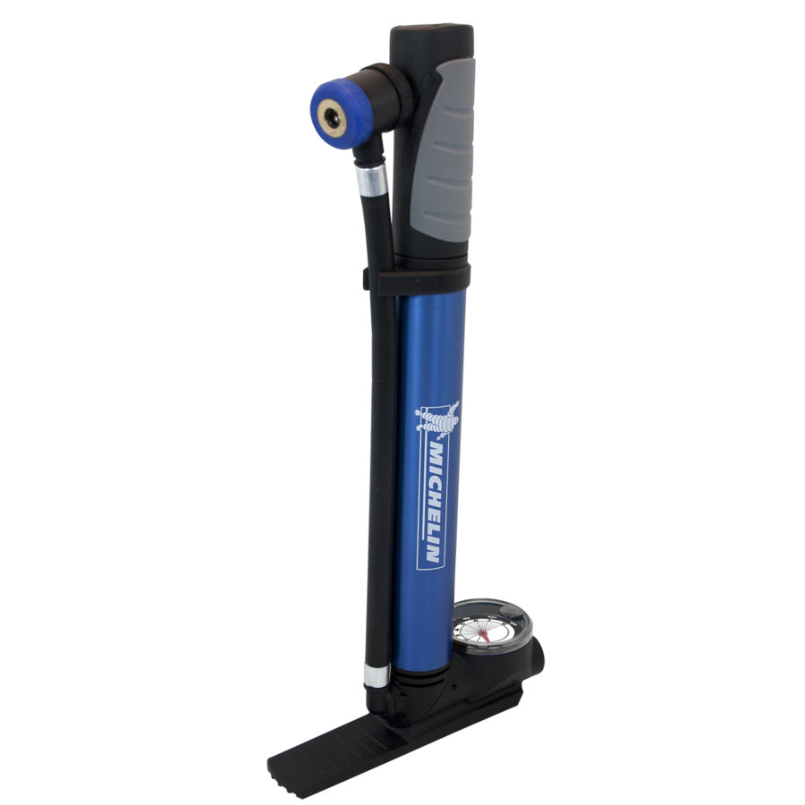 Pompe à Vélo MICHELIN Avec Manomètre - Mini Pompe Aluminium Jusqu'à 5 Bars - Compatible Presta/Schrader