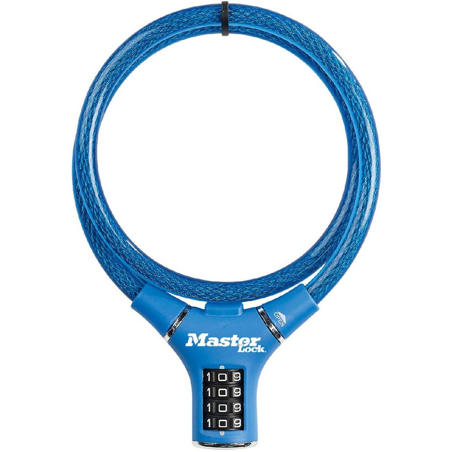 Antivol Vélo Master Lock 8143D - Câble à Combinaison Noir - Neuf