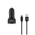 Chargeur allume-cigare + c&acirc;ble micro USB noir TNB