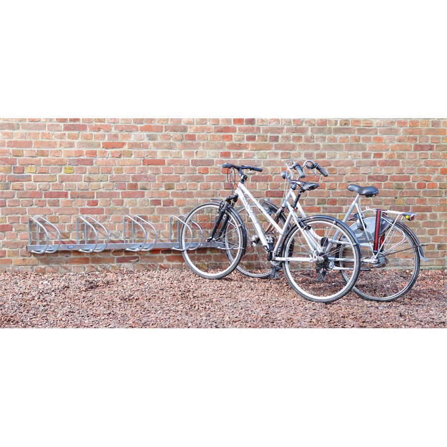 2x fietsenrek voor muur in set, fietsenstalling voor 1 fiets, verzinkt, verstelbaar, HBD: 32,5 x 9 x 28,5 cm, zilver